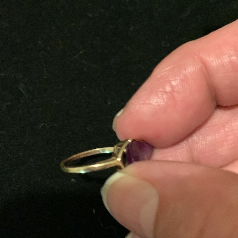 Unique Kimberly Amethyst Ring Solid Gold - image 8